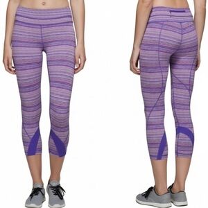 Lululemon Run: Inspire Crop 11 *All Luxtreme Space Dye Twist Size 8 EUC!